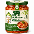 Enoki Mushroom • Spicy Taste • Ready to Eat • Premium Enoki Mushroom • Net Wt. 14.3 OZ (405g) • Product of China