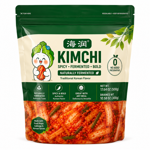 Spicy Cabbage  	•	Authentic Korean Flavor 	•	Naturally Fermented 	•	Premium Kimchi 	•	Net Wt. 5.29 OZ (150g) 	•	Product of China
